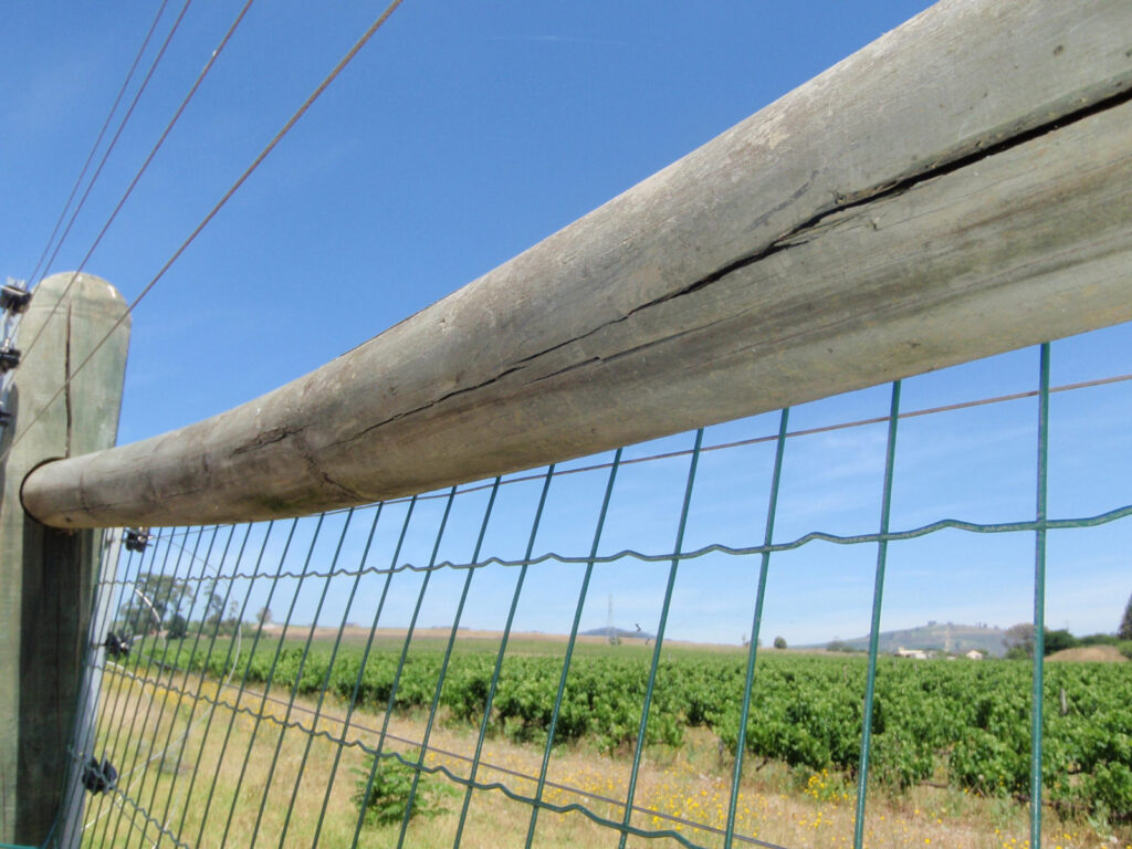 timber pole electrified fence